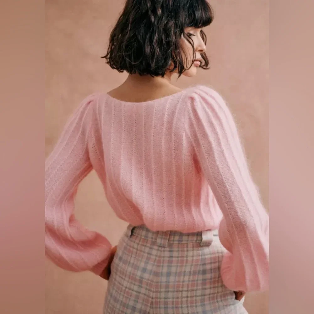 NEW Sezane Aretha Jumper in Candy Pink - size S - Picture 2 of 8